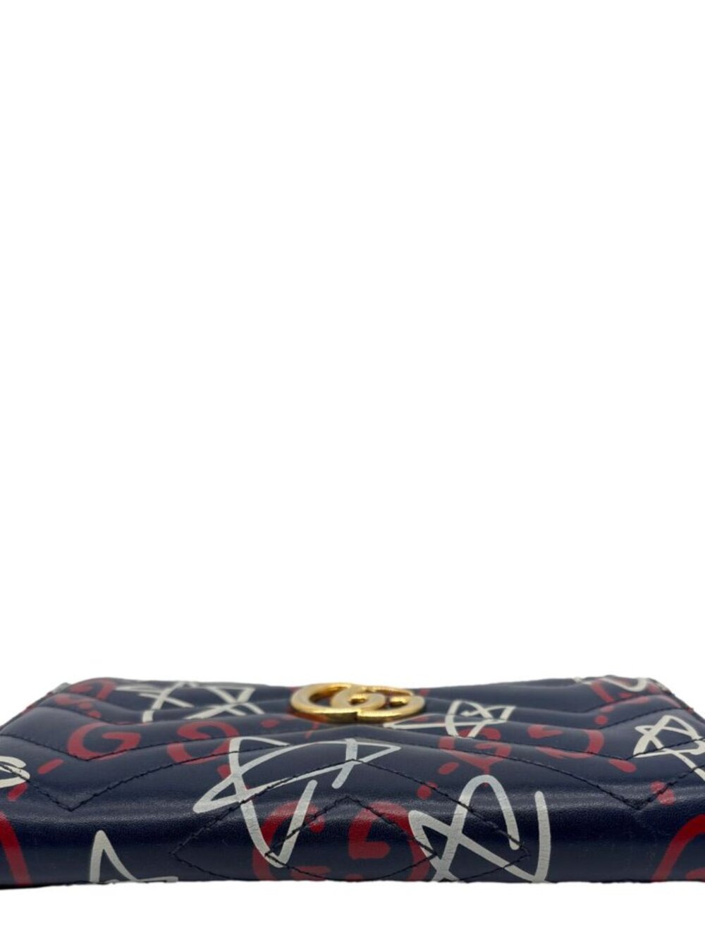 Gucci  Ghost Matelasse Leather Zippy Wallet Blue 448087 - Picture 4 of 15